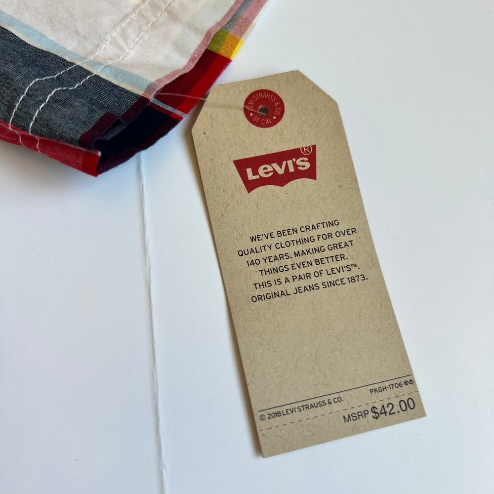 NEW Levi's Plaid Button-Down Shirt S 8/10 - Picture 7 of 10